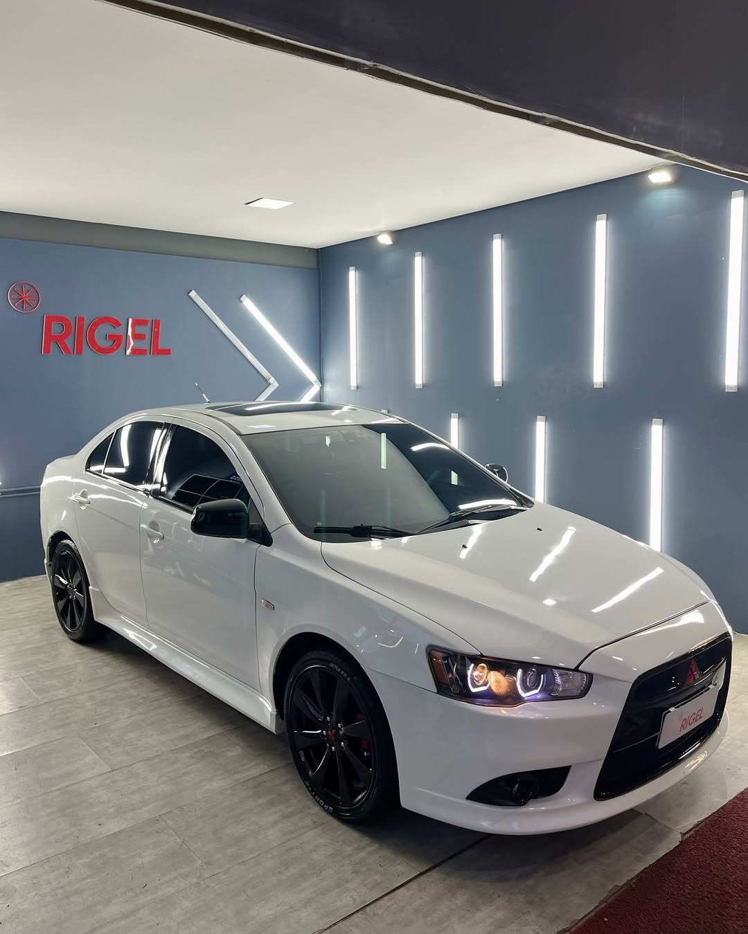 Mitsubishi Lancer com películas cerâmicas na RIGEL Automotive
